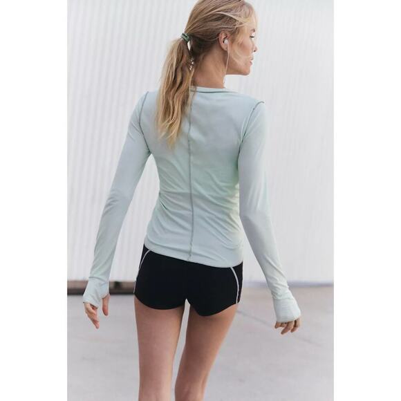 NWT Free People FP Movement Right On Run Long Sleeve Layer Tee Pistachio XL - Picture 2 of 9